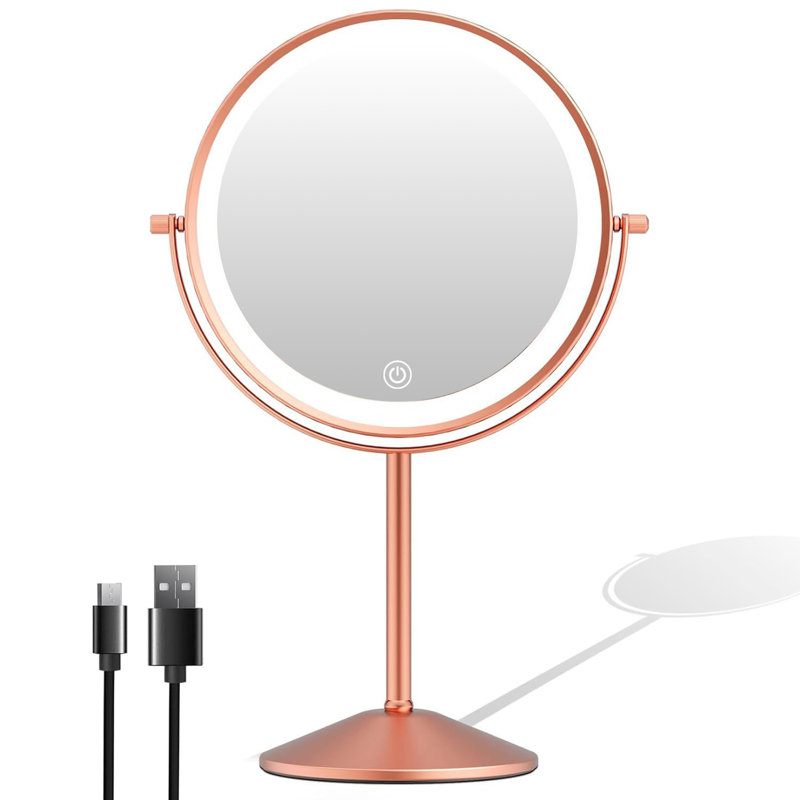 Miroir de maquillage Malsky, Or rose