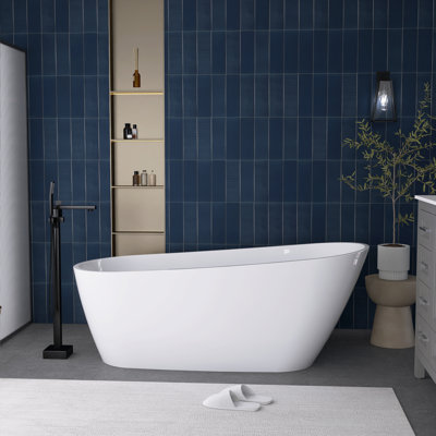 66.5'' x 29.7'' Freestanding Soaking Acrylic Bathtub