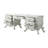 Vanaheim 89.6'' Wide 7 - Drawer Vanity Desk in Antique White