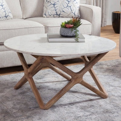 Wyman Genuine Marble Top Coffee Table