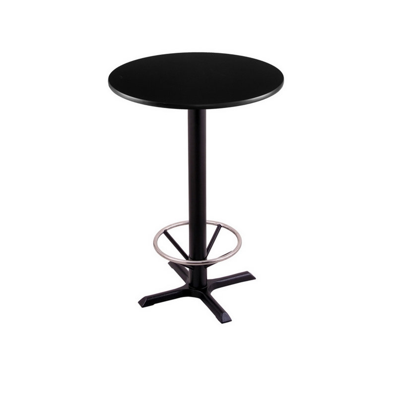Table piédestal à hauteur de comptoir avec repose-pieds, H 36 po x L 30 po x l 30 po
