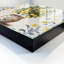 Key storage box, Opens to the right, 30x30x5, White, Lemon motif on a decorative background, 