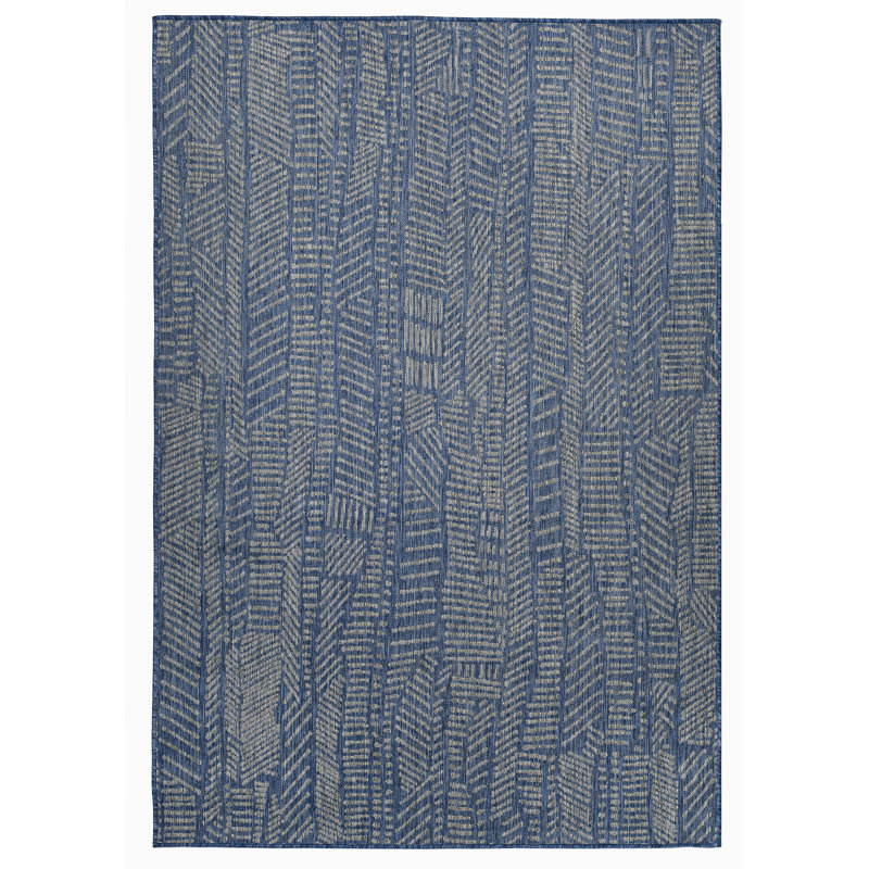 Jericko Geometric Indoor / Outdoor Rug, Rectangle 3'11" x 5'6"