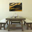 Golden Desert Caravan Serene Tranquil Abstract Landscape Nature Wall Art Print-1384900890