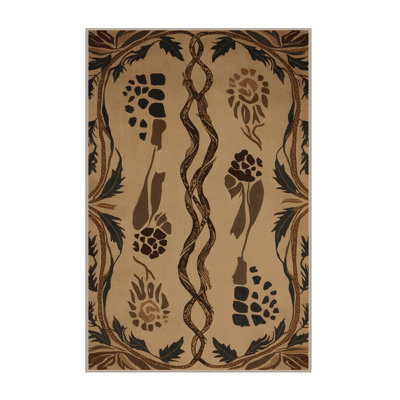 Tapis brun lavable à la machine