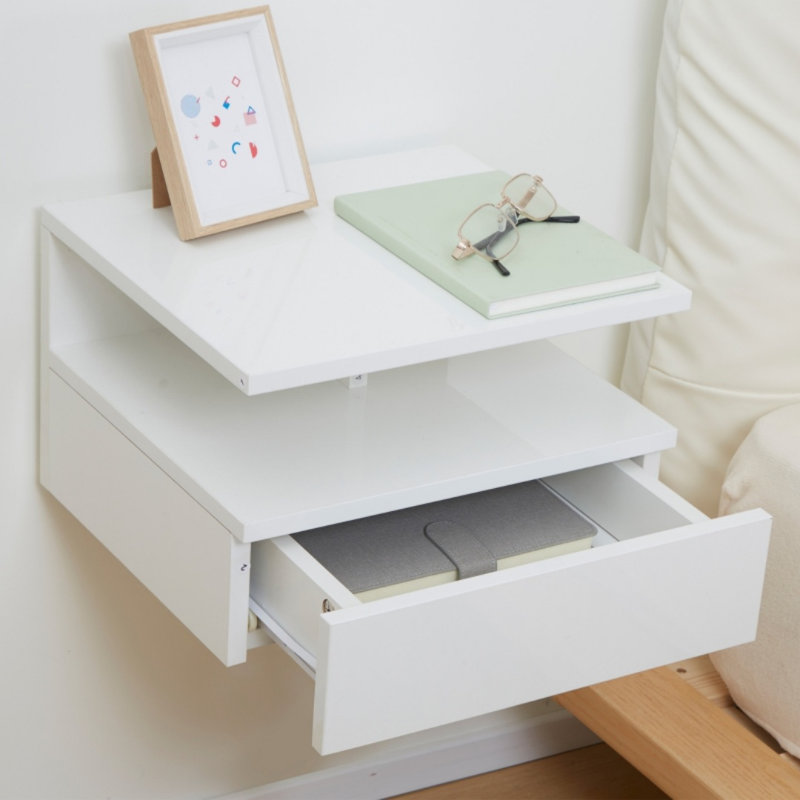 35cm W Engineered Wood Bedside Table