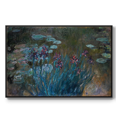 Iris et eau sur toile
