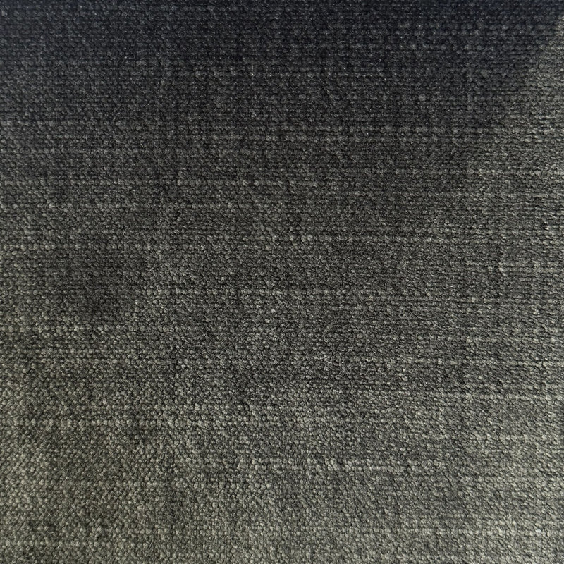Jodie Fabric | Solid Chenille Fabric | Drapery & Curtain Fabric and Upholstery Fabric, Charcoal