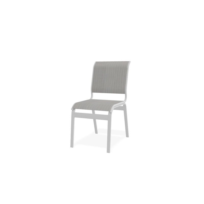 Chaise d'appoint de salle à manger Hiraku, Blanc texturé, Amalfi