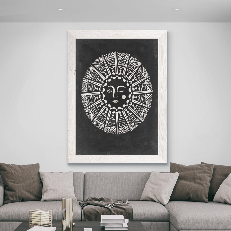 Moon Light I '- reproduction d'art encadrée, H 38 po x l 28 po x P 1,25 po, Toile blanche encadrée, Pas de tapis