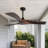 52 Inch Modern Ceiling Fan With 3 ABS Blades Remote Control Reversible DC Motor Without Light For Living Room