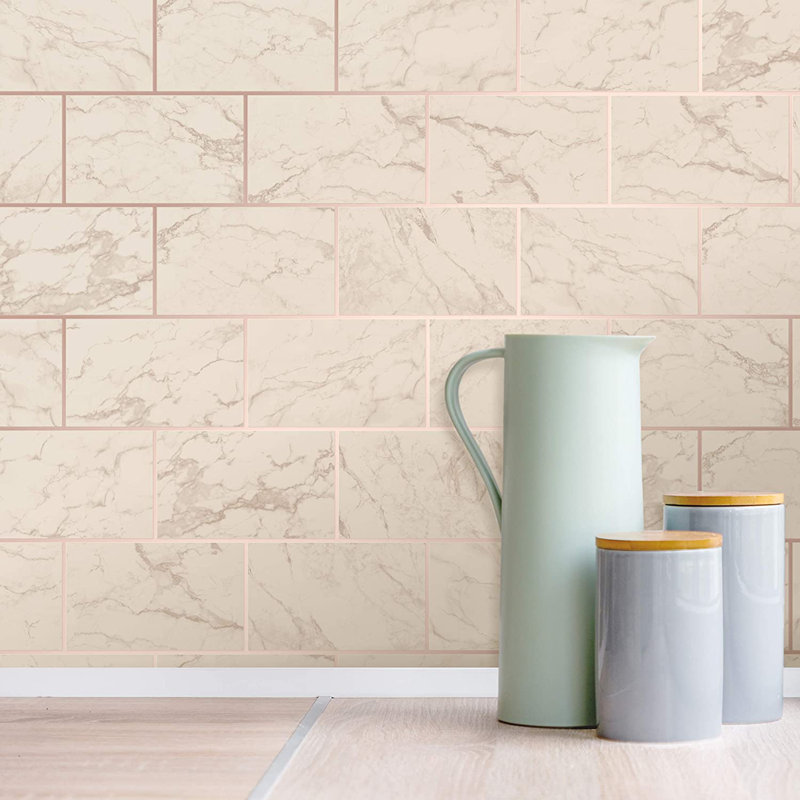 Radium 10m x 52cm Wallpaper Roll, Rose Gold