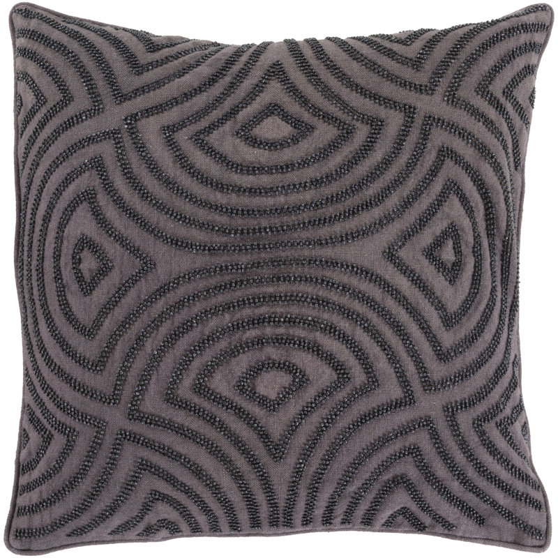 Skinny Dip Geometric Throw Pillow, 18" x 18", Black/Gray, Pillow Cover Only - No Insert