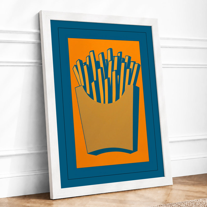 Golden Fries Pop Art - Print, A3 - 42.0 x 29.7 cm, White