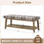 Polyester Upholstered Storage Bench-1152980924