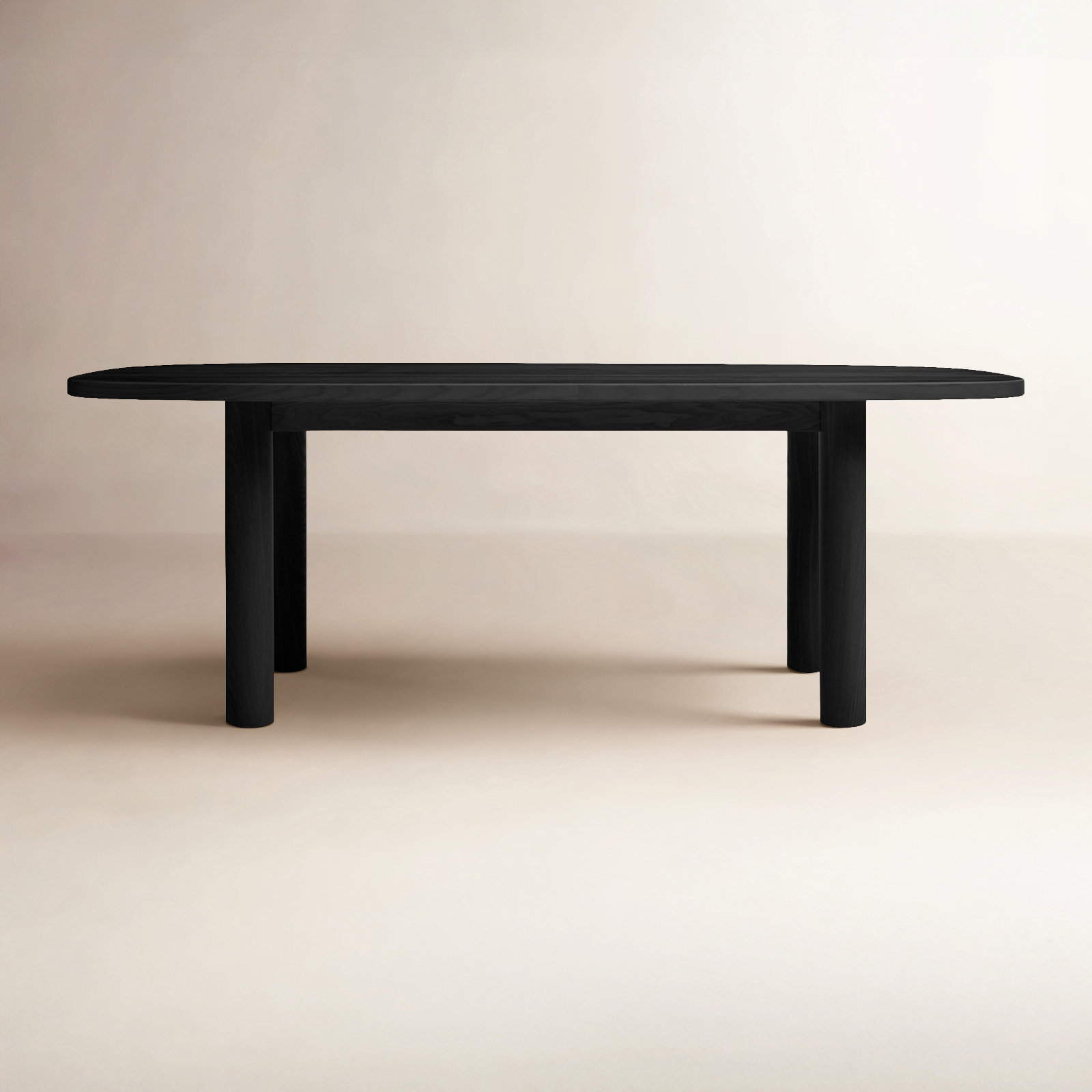 Good Times Oval Dining Table, Black Ash, 38" W x 82" L