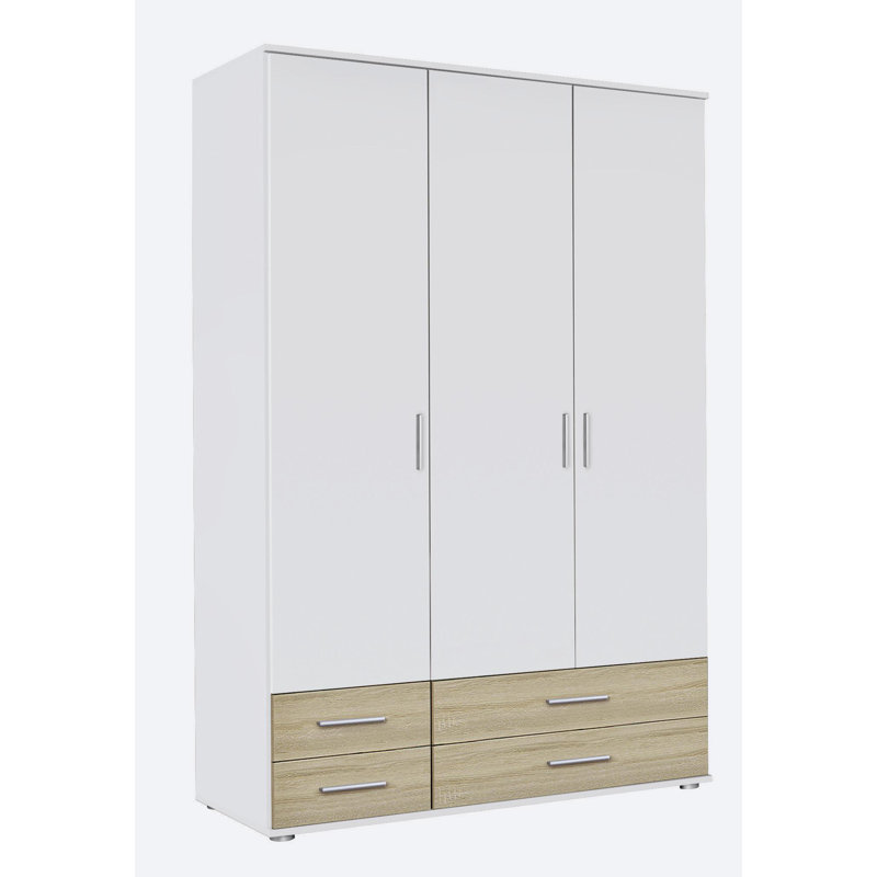 Rasant 3 Door Wardrobe, Alpine White/Sonoma Oak