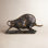 Polystone Bull Decorative Sculpture