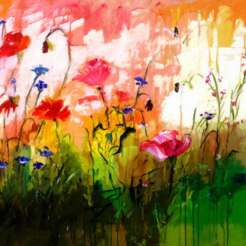 Ginette Fine Art Jardin Rose, H 30 po x l 30 po