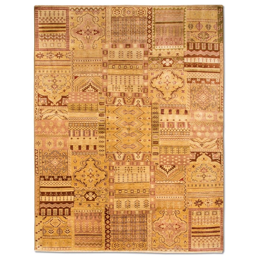 Cerqueira Hand Hooked Wool Gold Indoor/Outdoor Rug