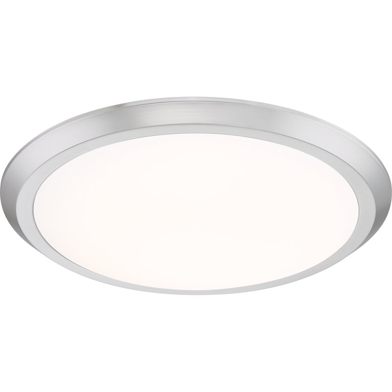 Diem 1-Light LED Flush Mount, 1.25" H x 7.75" W x 7.75" D, Brushed Nickel