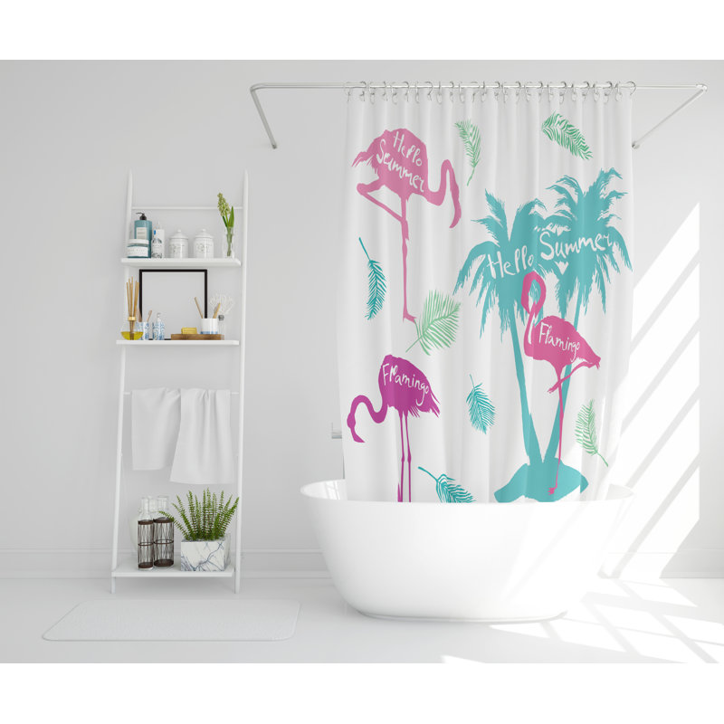 Haiden Polyester Shower Curtain Set, 168cm H x 168cm W