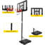 Panier de basketball portatif 5,2 à 10 pi de hauteur réglable avec panneau de 44 po, roues et base stable pour tous les âges