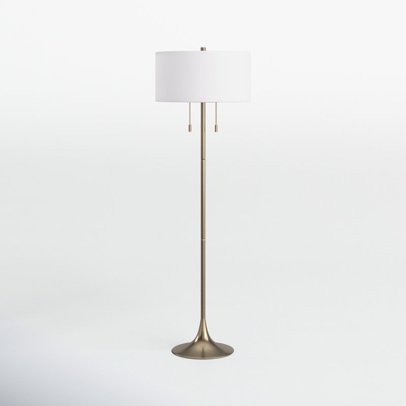 Lampe sur pied Stowe - laiton antique, Laiton antique