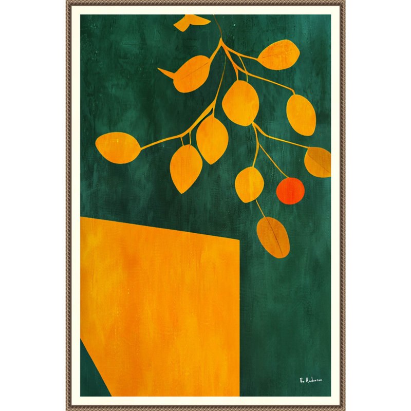 «Adaire Golden Autumn Leaves», reproduction encadrée sur toile par Bo Anderson, H 33 po x l 23 po x P 2 po