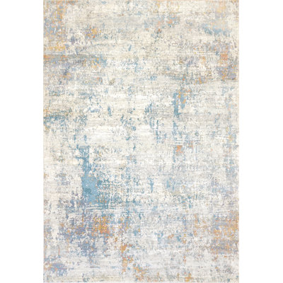 Tapis gris/bleu Azaiah