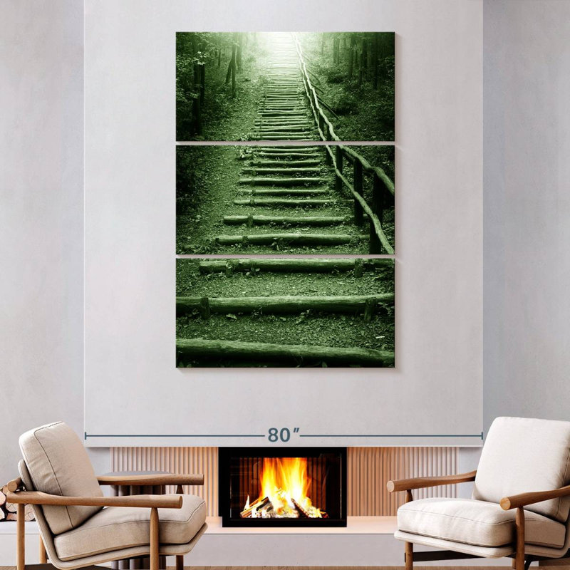 Lilie Forest Staircase, 74" H x 48" W