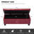 Rectangular solid hardwood bedside storage Bench-191867272-191867275