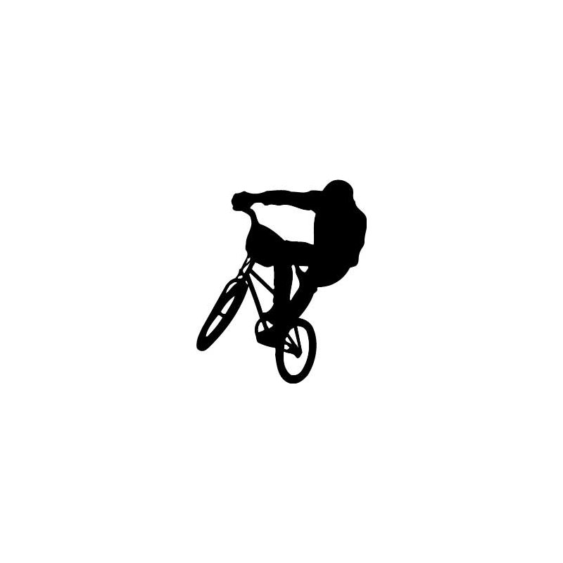BMX Silhouette Sports Non-Wall Damaging Wall Decal, 24" H x 20" W