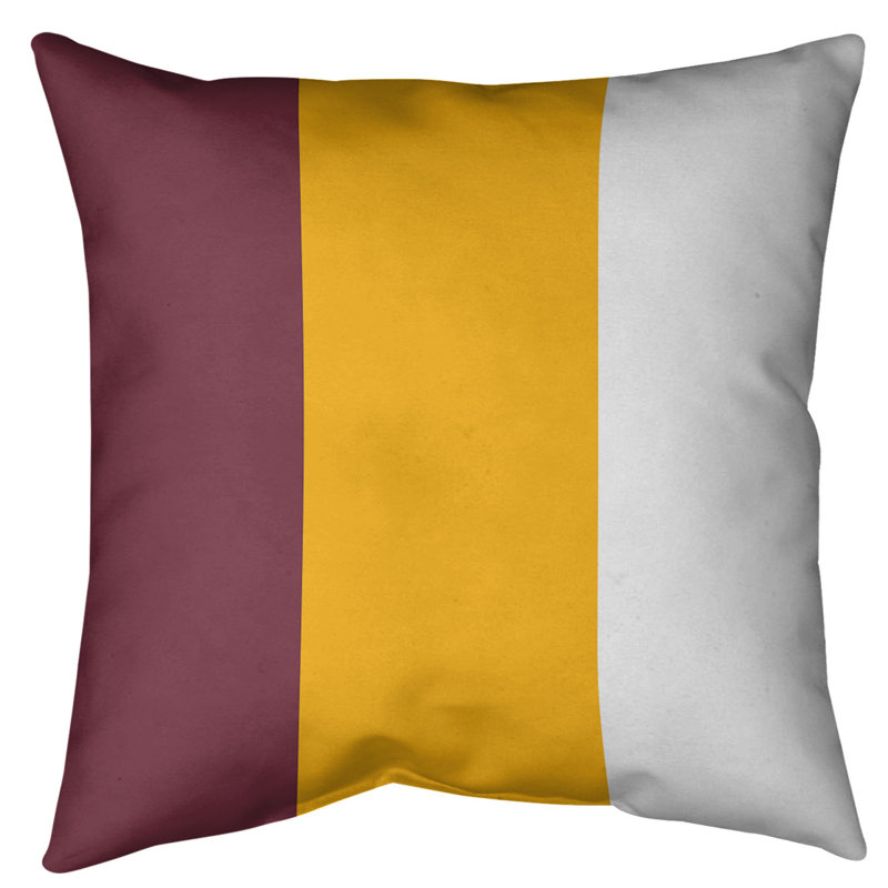 Coussin décoratif d'intérieur/d'extérieur, 18 po x 18 po, Doré