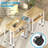 Portable Folding Desk - Multifunctional Space-Saving Desk With Wheels, Oak Finish
