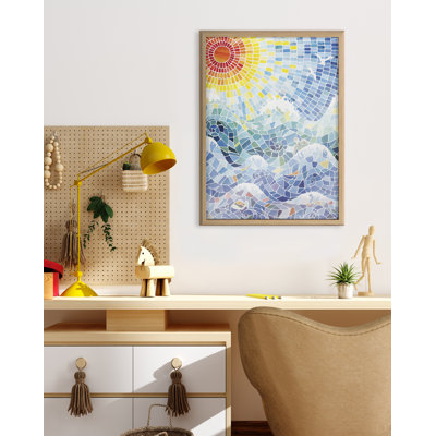 "It's a Beautiful Life" par Janet Meinke Lau, art mural en verre encadré