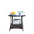 Outdoor Patio Furniture 1 Round Coffee Table With Clear Tempered Glass