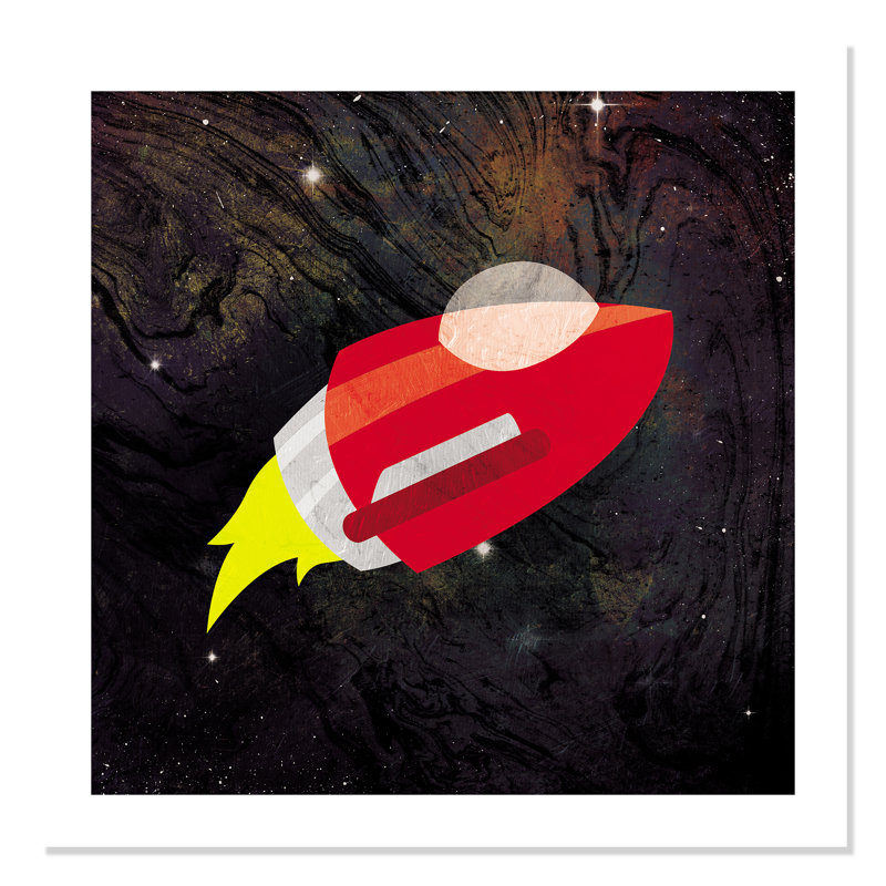 Impression sur papier roulée «Spaceship Adventure Two», H 31 po x l 31 po x P 1 po