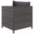 Patio Sofa with Cushions Grey Poly Rattan