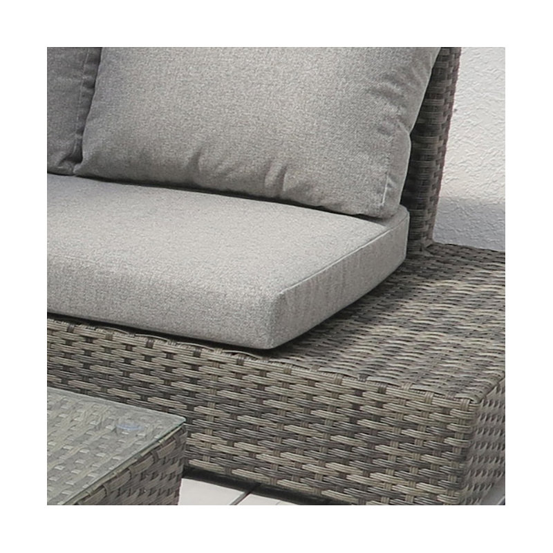 Abem Rattan Wicker 6 - Person Seating Group with Cushions