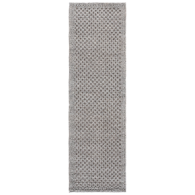 Natura Hand Woven Wool; Cotton; Recycled P.E.T Geometric Indoor Rug, Runner 2'3" x 8'