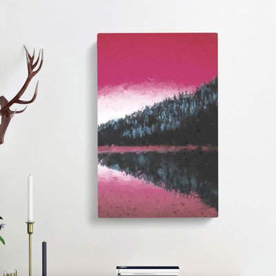 The Pink Forest Angles In Abstract - Wrapped Canvas