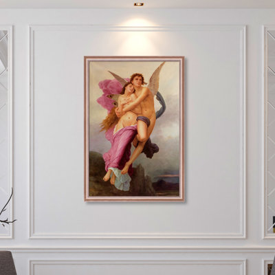 L'enlèvement de Psyché, 1895 par William-Adolphe Bouguereau - Reproduction d'art sur toile encadrée