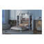 Lit escamotable double pleine grandeur avec tablettes et lumières DEL, blanc