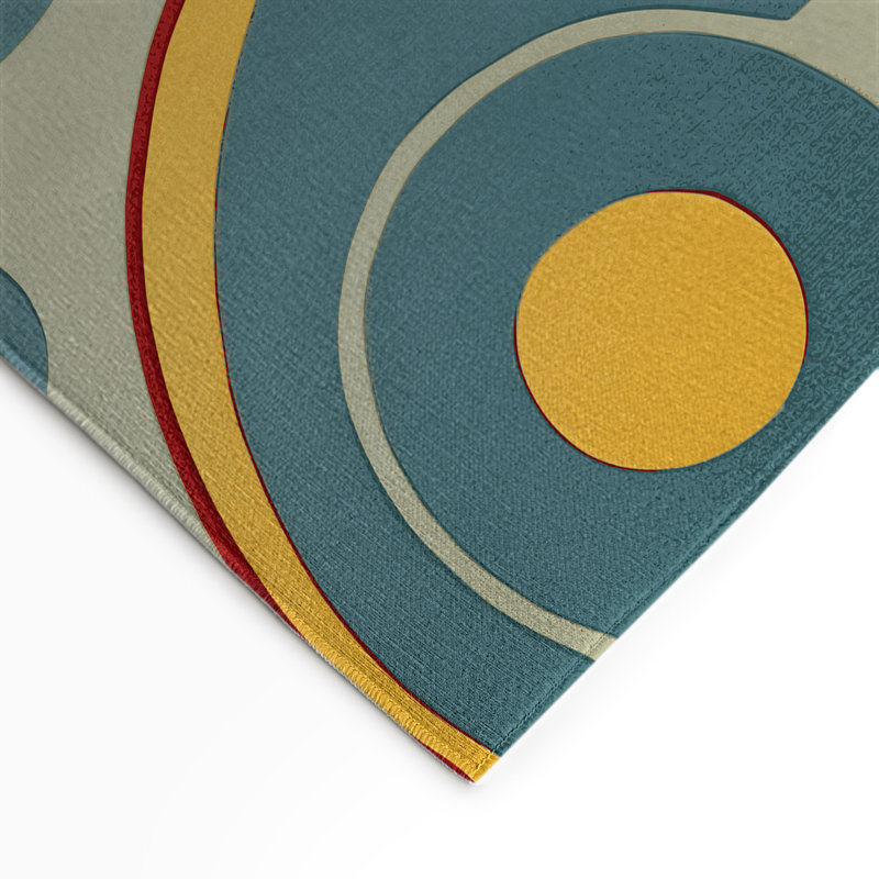 Retro Loop Indoor And Outdoor Area Rug, Rectangle 3' x 5'