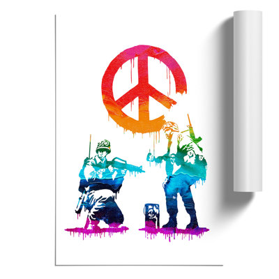 Banksy Peace Soldiers - Frameless Print