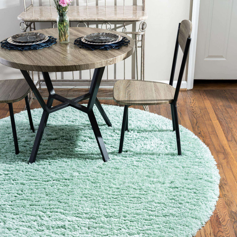  Tapis cyan, Rond 6 pi 1 po