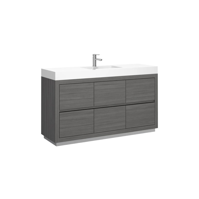 Ensemble de meuble-lavabo simple l 59 po x P 18,5 po x H 35 po Royka