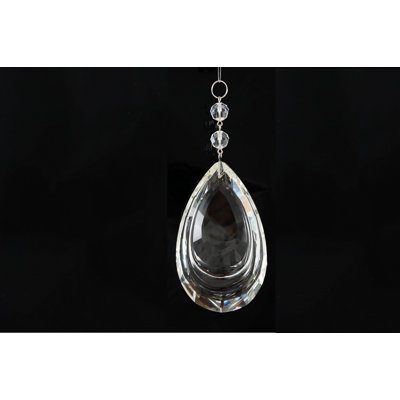 Ornement faîteau en cristal double pendalogue