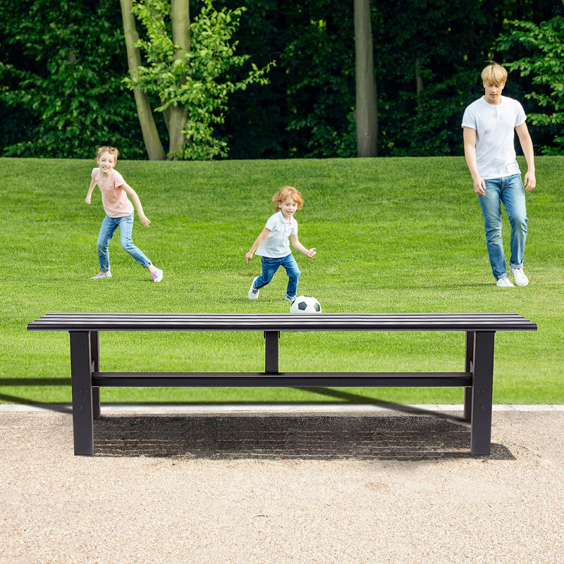 Banc d'extérieur en métal Nikoma, Noir